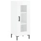 vidaXL Aparador alto madera contrachapada blanco brillo 34,5x34x180 cm