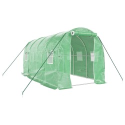vidaXL Invernadero con estructura de acero verde 8 m² 4x2x2 m