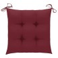 vidaXL Sillas de jardín 6 uds con cojines rojo tinto madera de teca vidaXL Sillas de jardín 6 uds con cojines rojo tinto madera de teca