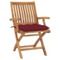 vidaXL Sillas de jardín plegables 6 uds madera maciza teca con cojines vidaXL Sillas de jardín plegables 6 uds madera maciza teca con cojines