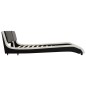 vidaXL Estructura cama con LED cuero sintético blanco negro 120x200 cm