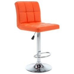 vidaXL Taburetes de cocina 2 unidades cuero sintético naranja