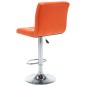 vidaXL Taburetes de cocina 2 unidades cuero sintético naranja vidaXL Taburetes de cocina 2 unidades cuero sintético naranja