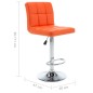 vidaXL Taburetes de cocina 2 unidades cuero sintético naranja vidaXL Taburetes de cocina 2 unidades cuero sintético naranja