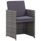 vidaXL Set comedor jardín 5 pzas ratán sintético y madera acacia gris