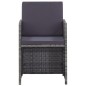 vidaXL Set comedor jardín 5 pzas ratán sintético y madera acacia gris