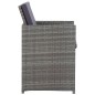 vidaXL Set comedor jardín 5 pzas ratán sintético y madera acacia gris