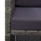 vidaXL Set comedor jardín 5 pzas ratán sintético y madera acacia gris
