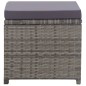 vidaXL Set comedor jardín 5 pzas ratán sintético y madera acacia gris