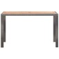 vidaXL Set comedor jardín 5 pzas ratán sintético y madera acacia gris