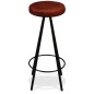 vidaXL Set muebles de bar 5 pzas madera maciza reciclada cuero genuino vidaXL Set muebles de bar 5 pzas madera maciza reciclada cuero genuino