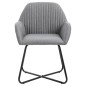 vidaXL Sillas de comedor 4 unidades tela gris claro