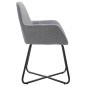 vidaXL Sillas de comedor 4 unidades tela gris claro