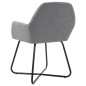 vidaXL Sillas de comedor 4 unidades tela gris claro