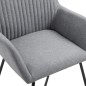 vidaXL Sillas de comedor 4 unidades tela gris claro