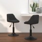 vidaXL Sillas de comedor giratorias 2 uds terciopelo negro vidaXL Sillas de comedor giratorias 2 uds terciopelo negro