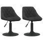 vidaXL Sillas de comedor giratorias 2 uds terciopelo negro vidaXL Sillas de comedor giratorias 2 uds terciopelo negro