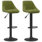 vidaXL Taburetes de cocina 2 uds terciopelo verde claro vidaXL Taburetes de cocina 2 uds terciopelo verde claro