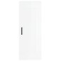 vidaXL Aparador alto madera contrachapada blanco brillo 34,5x34x180 cm