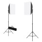 vidaXL Kit de estudio fotográfico con luces softbox y fondos vidaXL Kit de estudio fotográfico con luces softbox y fondos