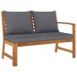 vidaXL Juego de muebles jardín 5 pzas con cojines madera maciza acacia