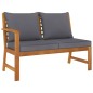 vidaXL Juego de muebles jardín 5 pzas con cojines madera maciza acacia
