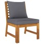 vidaXL Juego de muebles jardín 5 pzas con cojines madera maciza acacia