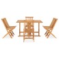 vidaXL Set de comedor de jardín plegable 7 pzas madera maciza de teca vidaXL Set de comedor de jardín plegable 7 pzas madera maciza de teca