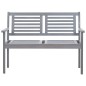 vidaXL Banco de jardín 2 plazas madera eucalipto gris y cojín 120 cm vidaXL Banco de jardín 2 plazas madera eucalipto gris y cojín 120 cm