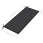 vidaXL Banco Batavia de teca maciza con cojín gris antracita 120 cm