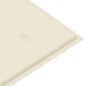 vidaXL Banco Batavia madera maciza de teca con cojín crema 120 cm vidaXL Banco Batavia madera maciza de teca con cojín crema 120 cm
