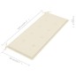 vidaXL Banco Batavia madera maciza de teca con cojín crema 120 cm vidaXL Banco Batavia madera maciza de teca con cojín crema 120 cm