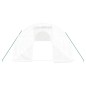 vidaXL Invernadero con estructura de acero blanco 42 m² 14x3x2 m