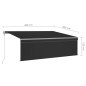 vidaXL Toldo automático persiana LED sensor viento gris antracita 4x3m vidaXL Toldo automático persiana LED sensor viento gris antracita 4x3m