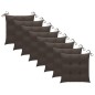 vidaXL Sillas de comedor 8 uds madera de teca con cojines gris taupe vidaXL Sillas de comedor 8 uds madera de teca con cojines gris taupe