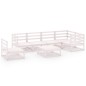 vidaXL Set de salón de jardín de 7 piezas blanco madera maciza de pino vidaXL Set de salón de jardín de 7 piezas blanco madera maciza de pino