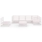 vidaXL Set de salón de jardín de 7 piezas blanco madera maciza de pino vidaXL Set de salón de jardín de 7 piezas blanco madera maciza de pino
