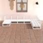vidaXL Set de salón de jardín de 7 piezas blanco madera maciza de pino vidaXL Set de salón de jardín de 7 piezas blanco madera maciza de pino
