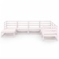 vidaXL Set de salón de jardín de 7 piezas blanco madera maciza de pino vidaXL Set de salón de jardín de 7 piezas blanco madera maciza de pino