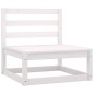 vidaXL Set de salón de jardín de 6 piezas blanco madera maciza de pino