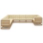 vidaXL Set de muebles de jardín 11 pzs cojines madera pino marrón miel vidaXL Set de muebles de jardín 11 pzs cojines madera pino marrón miel