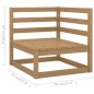 vidaXL Set de muebles de jardín 11 pzs cojines madera pino marrón miel vidaXL Set de muebles de jardín 11 pzs cojines madera pino marrón miel