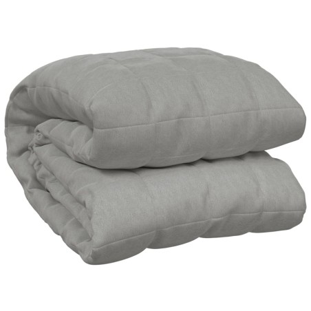 vidaXL Manta con peso tela gris 152x203 cm 7 kg