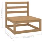 vidaXL Set de muebles de jardín 7 pzs cojines madera pino marrón miel vidaXL Set de muebles de jardín 7 pzs cojines madera pino marrón miel