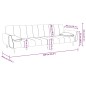 vidaXL Sofá cama 2 plazas reposapiés dos cojines terciopelo color vino vidaXL Sofá cama 2 plazas reposapiés dos cojines terciopelo color vino