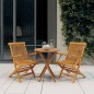 vidaXL Juego de comedor para jardín 3 piezas madera maciza de teca vidaXL Juego de comedor para jardín 3 piezas madera maciza de teca