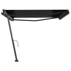 vidaXL Toldo de pie retráctil manual gris antracita 400x300 cm