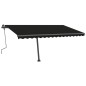 vidaXL Toldo de pie retráctil manual gris antracita 400x300 cm vidaXL Toldo de pie retráctil manual gris antracita 400x300 cm