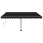 vidaXL Toldo de pie retráctil manual gris antracita 400x300 cm vidaXL Toldo de pie retráctil manual gris antracita 400x300 cm