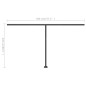 vidaXL Toldo de pie retráctil manual gris antracita 400x300 cm vidaXL Toldo de pie retráctil manual gris antracita 400x300 cm